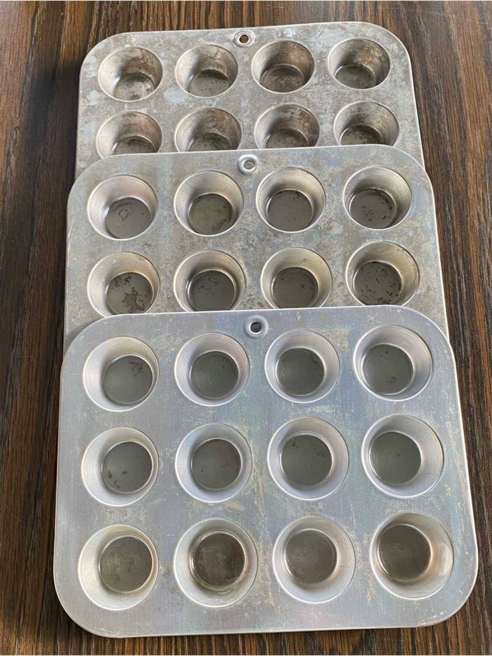 3 Mini Muffin Pans Preowned